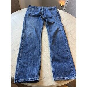 Levis 505 Jeans Mens 40x34 Blue Regular Straight Medium Wash Mid Rise Denim